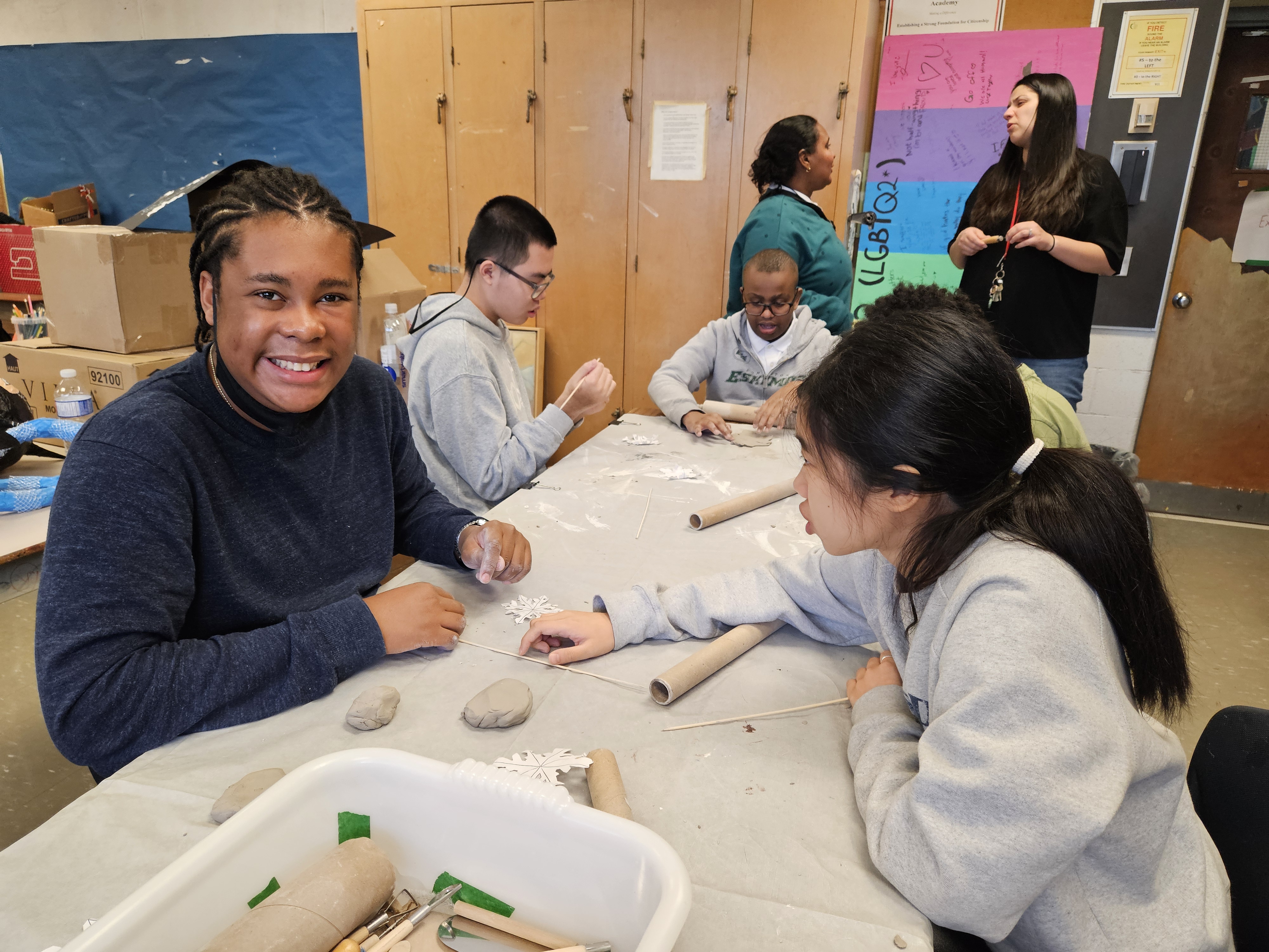 Pottery Making with the Senior Visual Arts class. Open Gallery